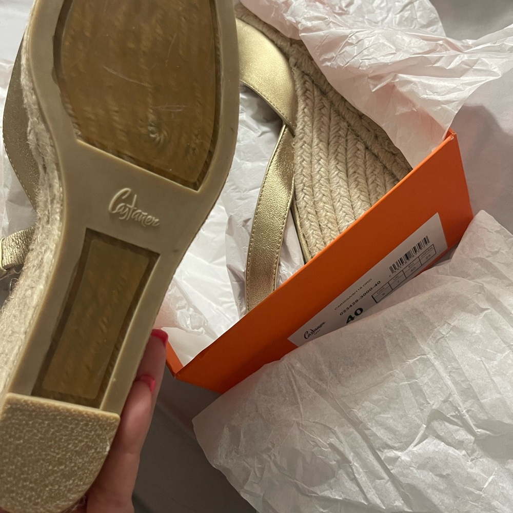 Castaner Oro Piel Carissa Wedge Espadrille - Picture 4 of 6